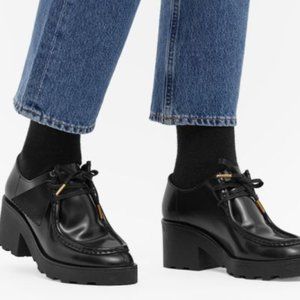 Clarks Originals Wallabee lug sole mid-heel lace-up shoes